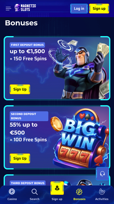 Promotions screenshot of Magneticslots Casino for Mobile