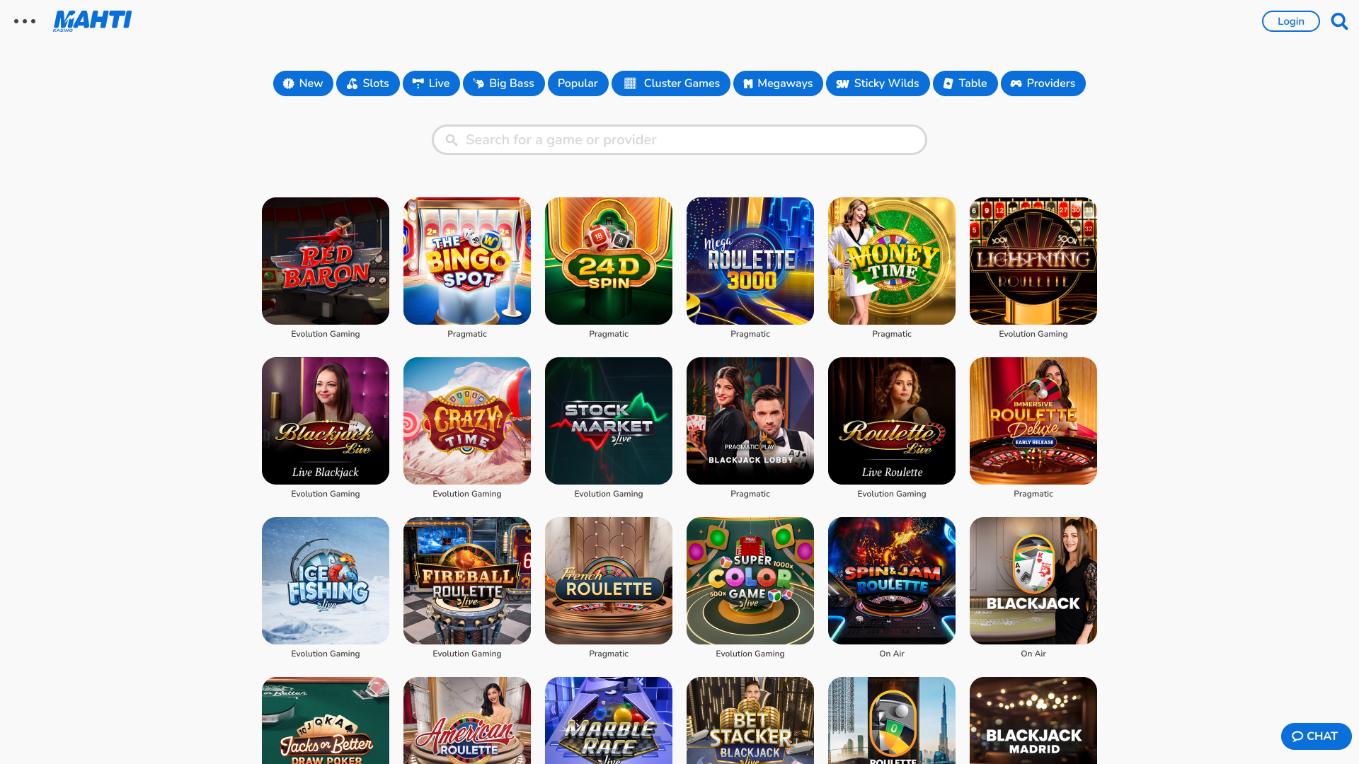 Mahti Casino Desktop Live-Dealer