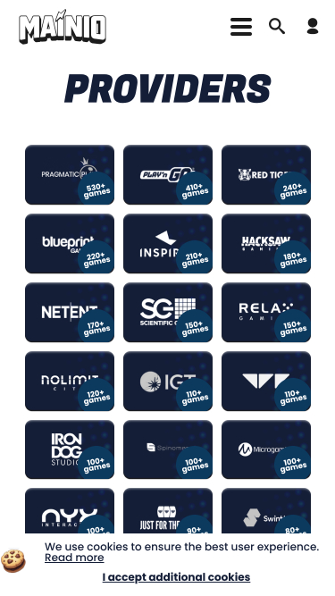 Mainio Casino Mobile Game Developers
