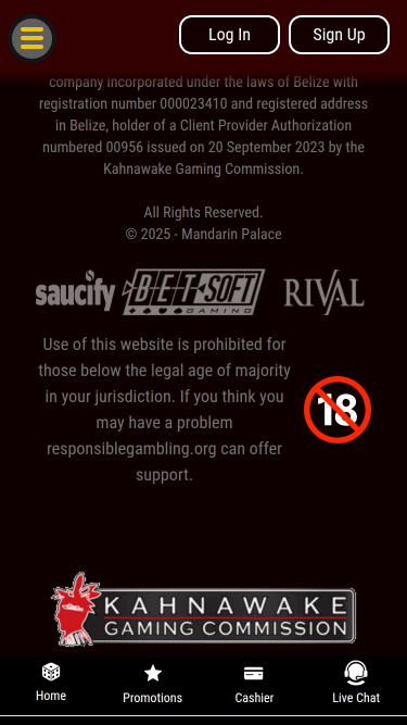 Mandarin Palace Casino Mobile Game Developers