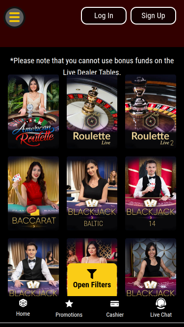 Mandarin Palace Casino Mobile live dealer