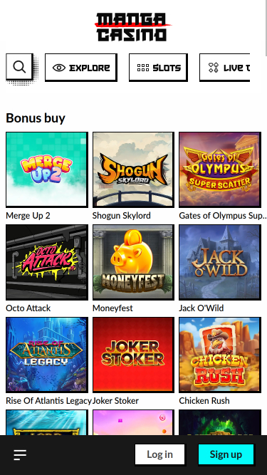 Bonus d'achat pour Manga Casino Mobile