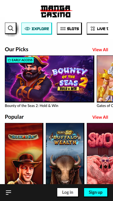 Jeux mobiles de casino Manga