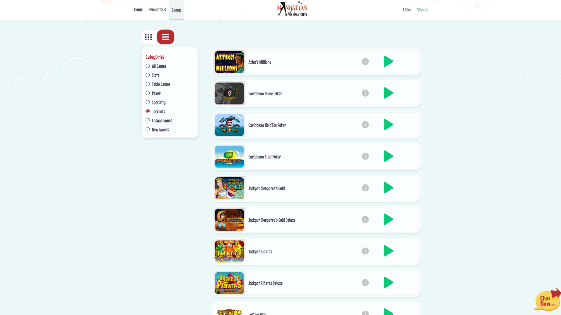 Jackpot desktop del Manhattan Slots Casino