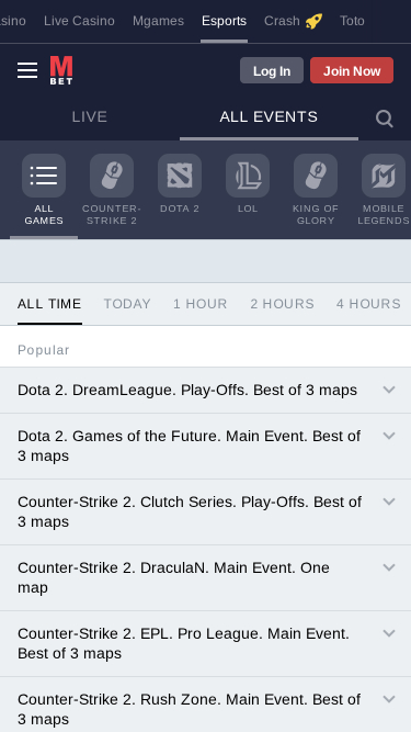 MarathonBet Casino Mobile Esports