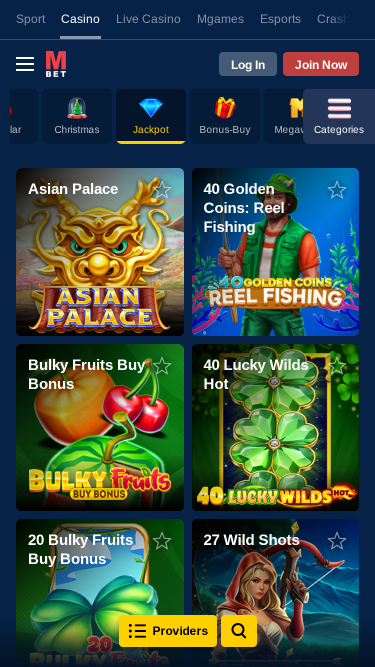 MarathonBet Casino Mobile jackpot