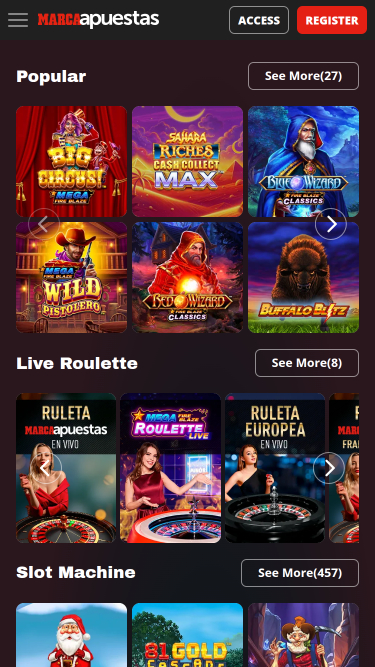 Giochi per cellulari del casinò MarcaApuestas