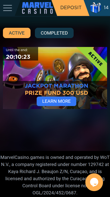 Мобильные турниры Marvel Casino