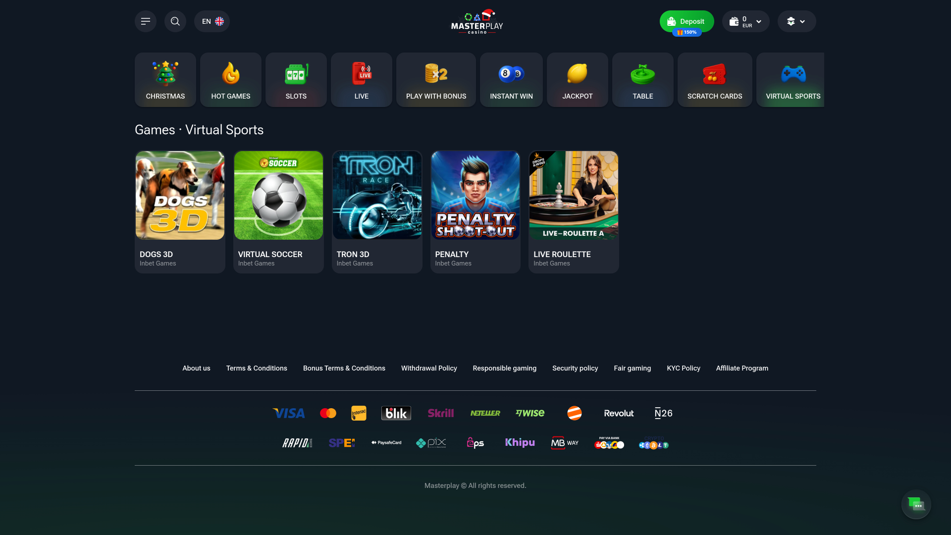 Masterplay Casino Desktop sports virtuels
