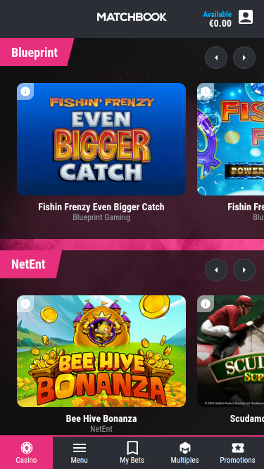 Développeurs du jeu mobile Matchbook Casino