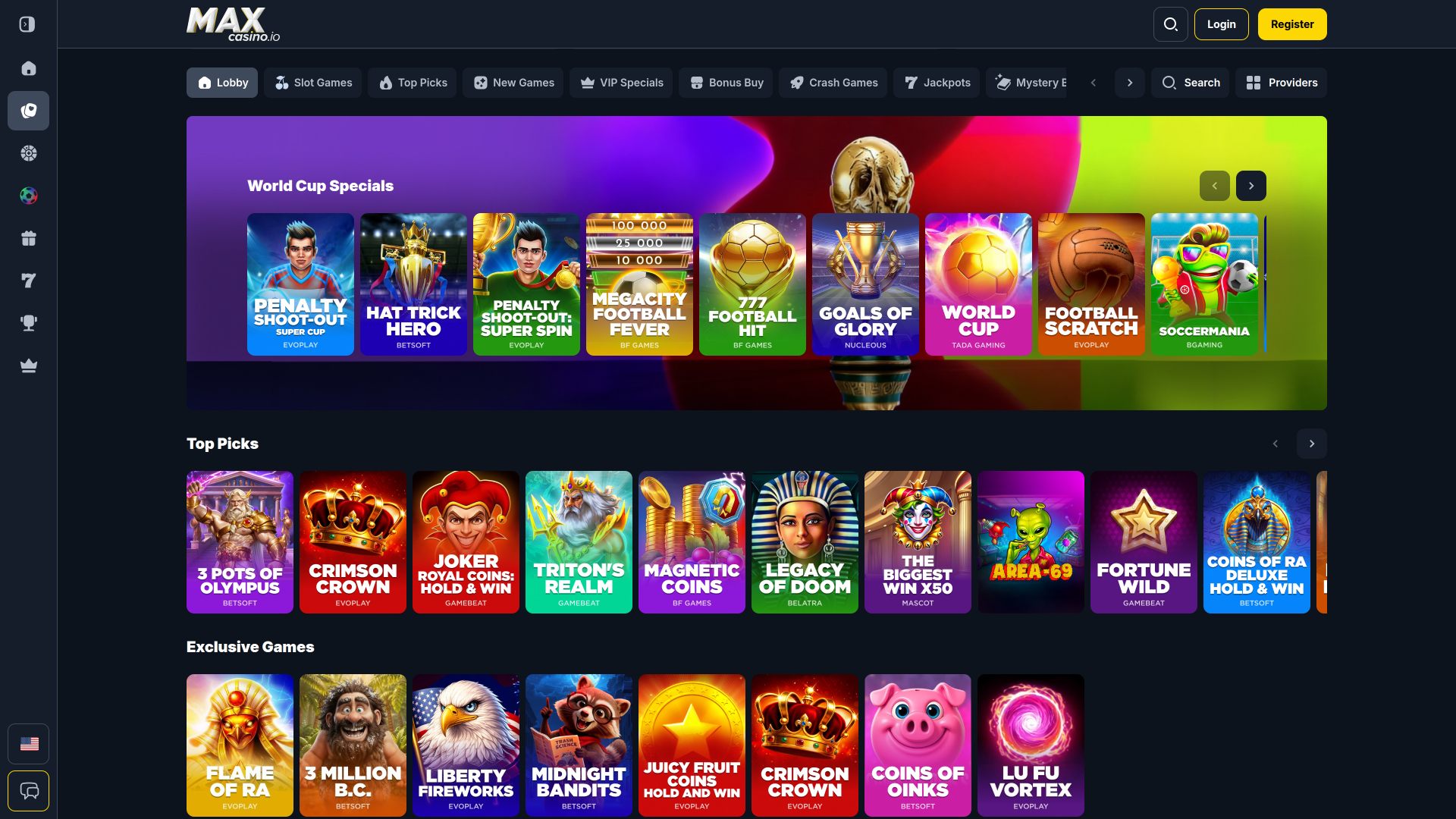 Игры MaxCasino для настольных компьютеров