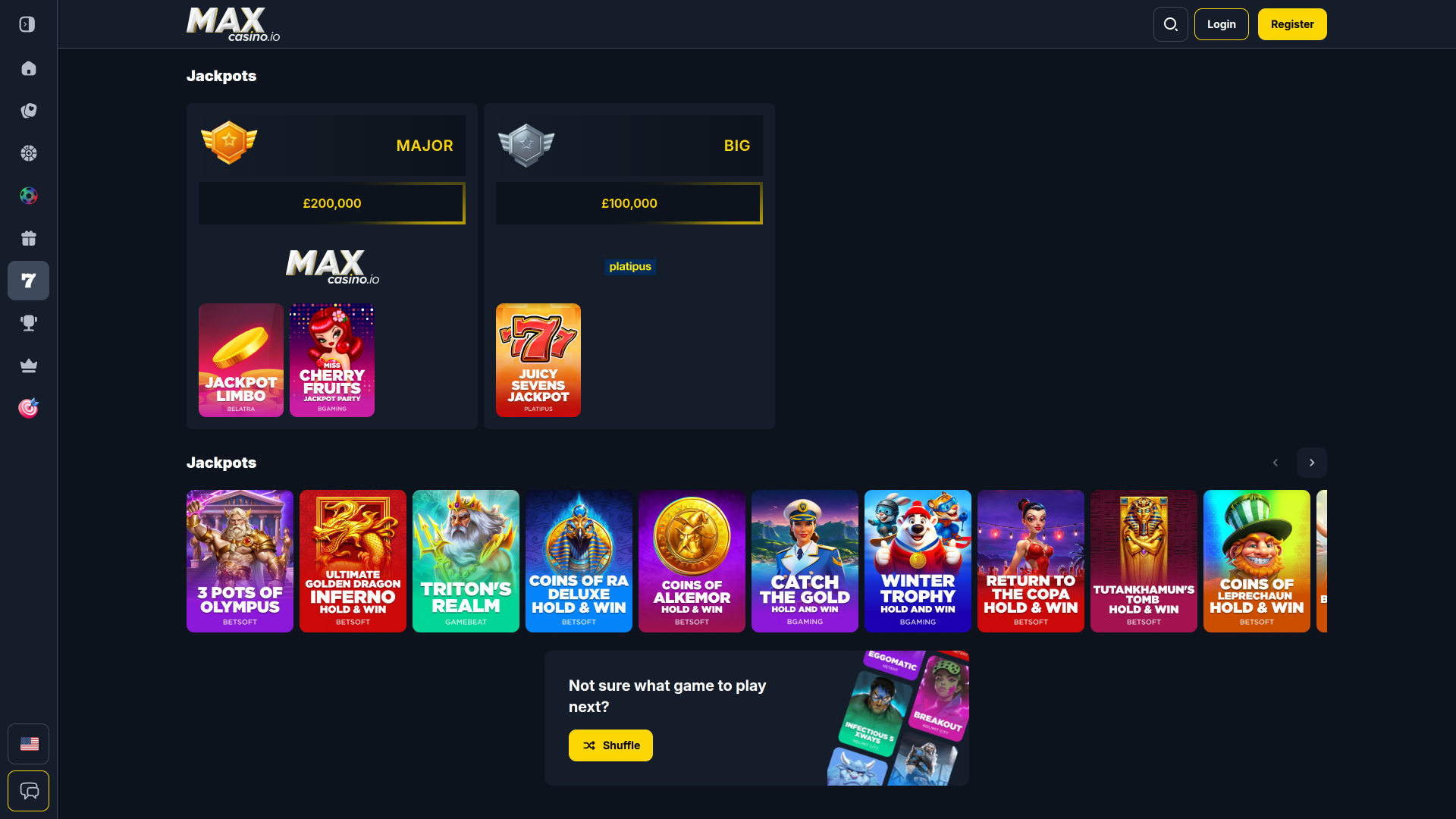 Джекпот MaxCasino на компьютере