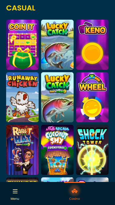 Казуальные игры для мобильных устройств в казино Maxiplay