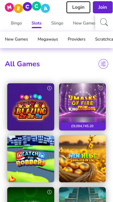 Mecca Bingo Casino Mobile Games
