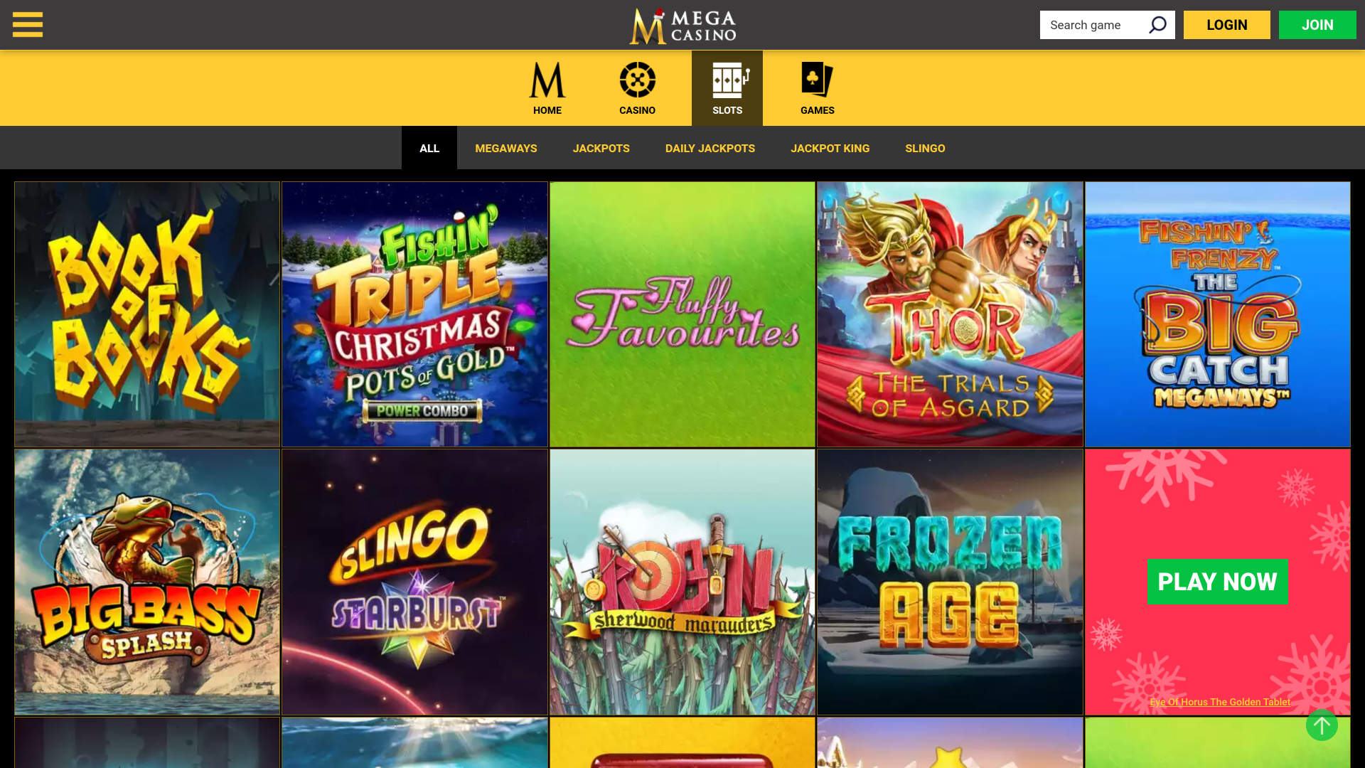 Mega Casino Desktop-Spiele