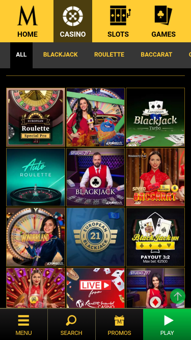 Mega Casino Mobile Live-Dealer