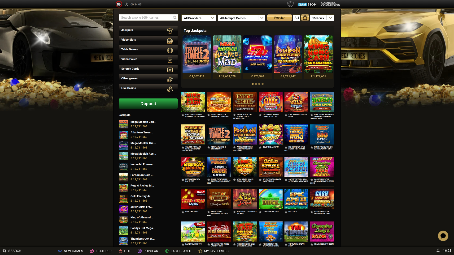 Mega Riches Casino Десктоп Джекпот