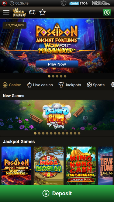 Mega Riches Casino для настольных компьютеров и мобильных устройств
