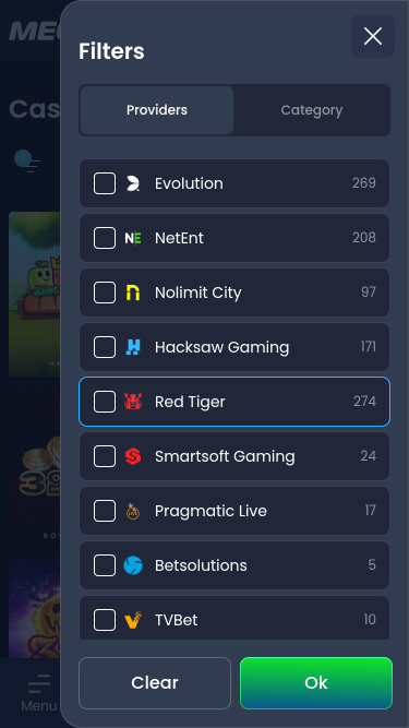 Développeurs de jeux mobiles de casino Mega.bet