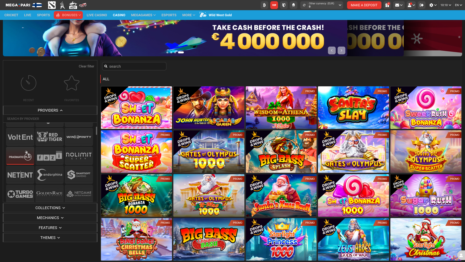 Megapari Casino Desktop Game Developers