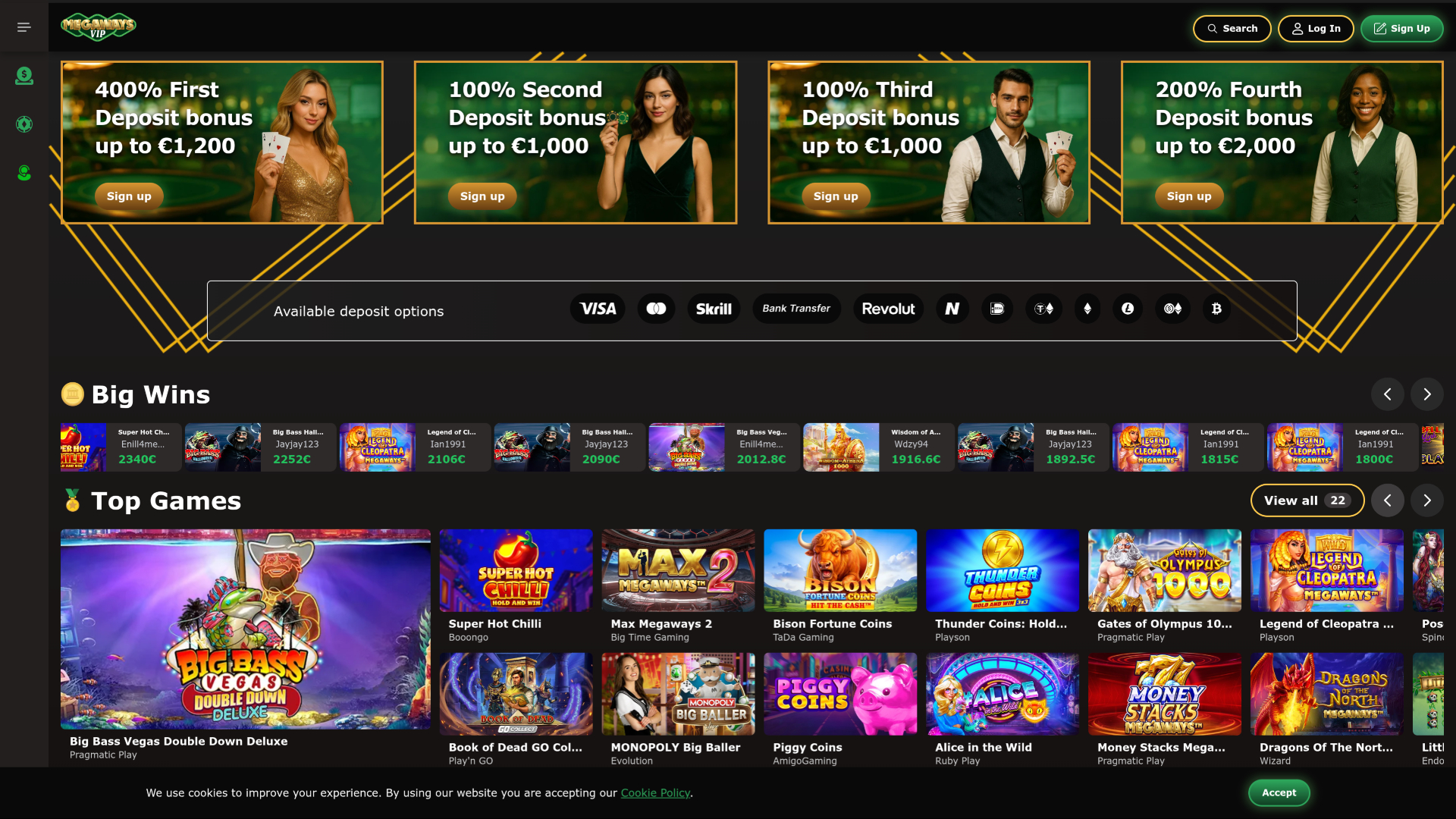 Giochi da tavolo del casinò Megawaysvip
