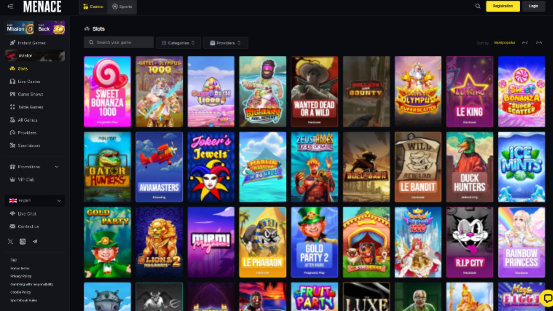 Giochi da casinò Menace Desktop