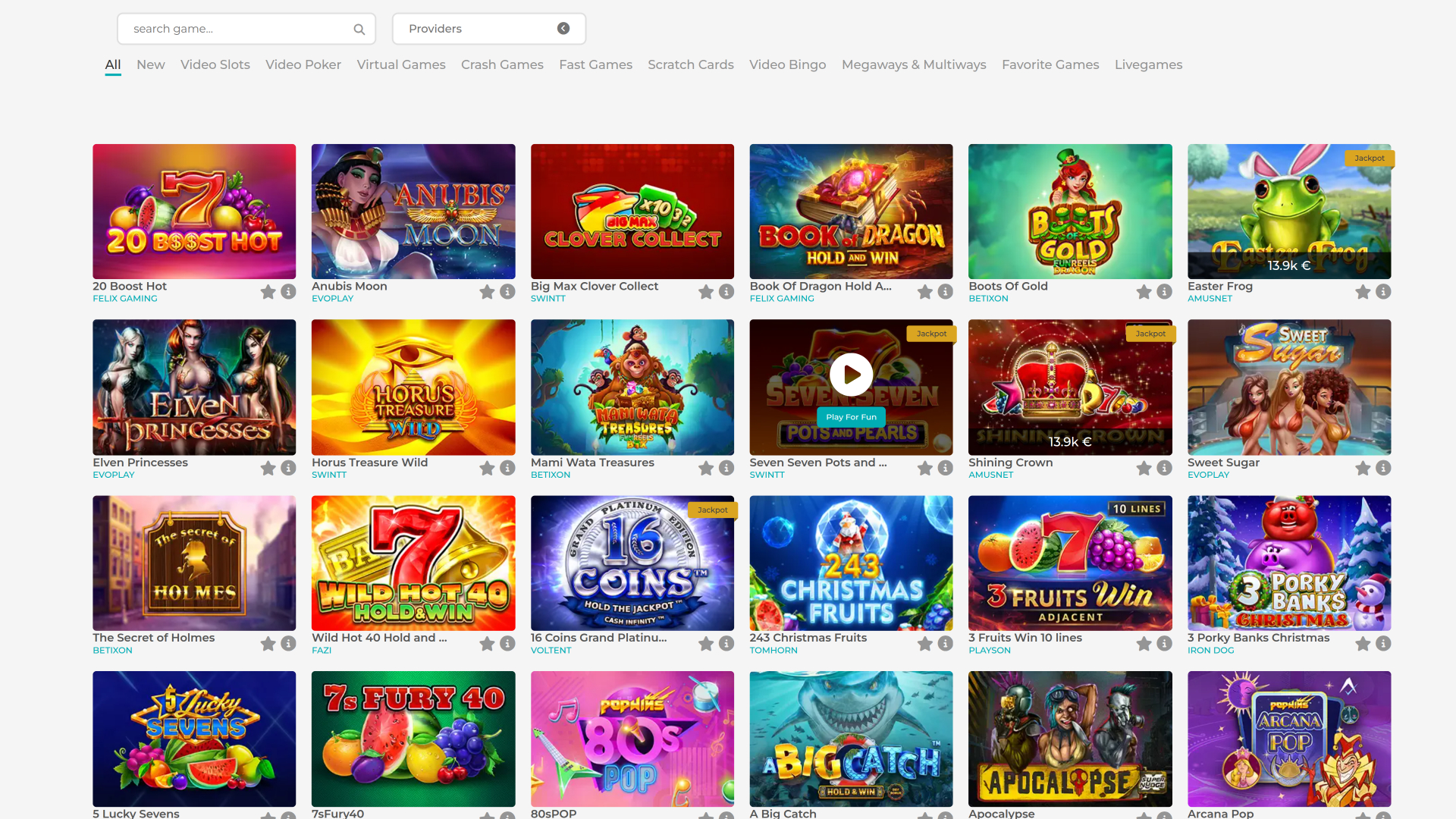 Jeux de casino Merlin sur ordinateur