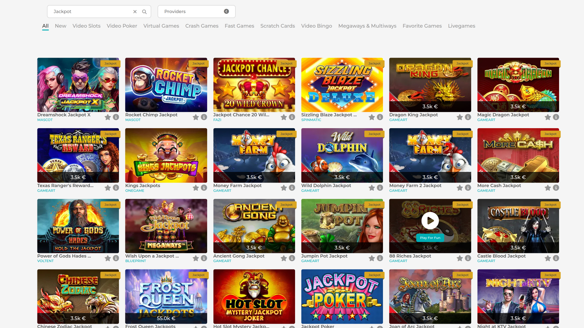 Jackpot du casino Merlin sur ordinateur