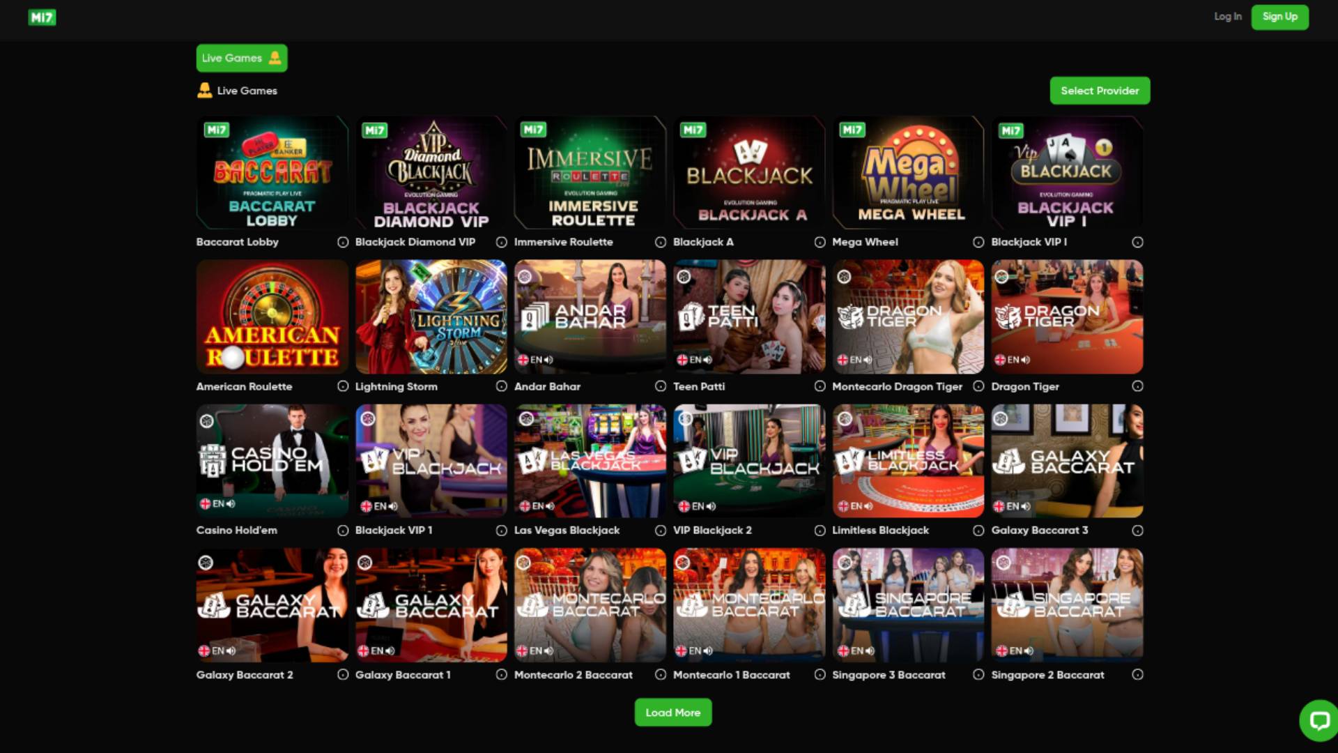 Croupier en direct du casino Mi7