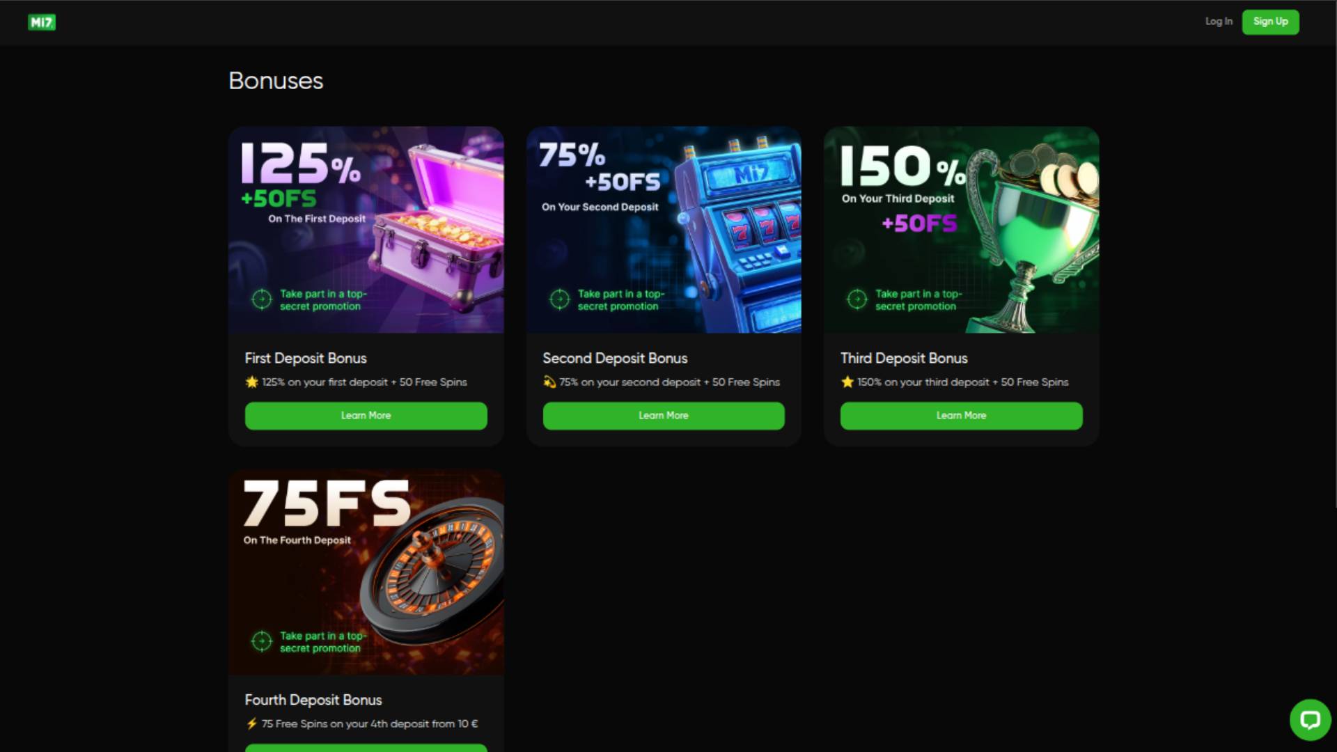 Promotions du casino Mi7