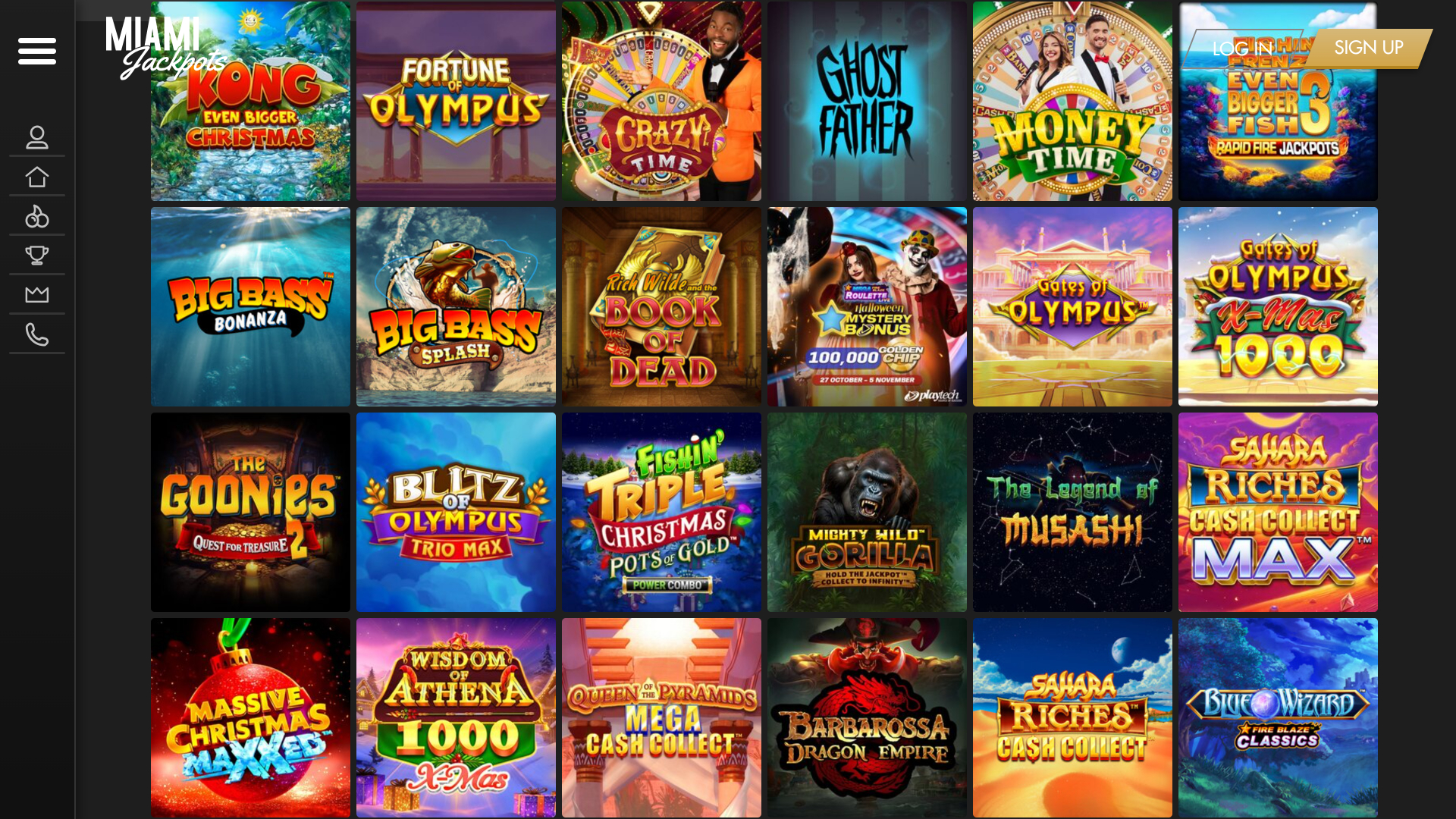 Giochi desktop del casinò Miami Jackpots