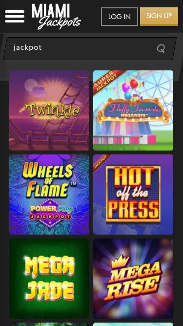 Jackpot mobile del casinò Miami Jackpots