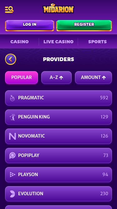 Midarion Casino Game Developers Mobile