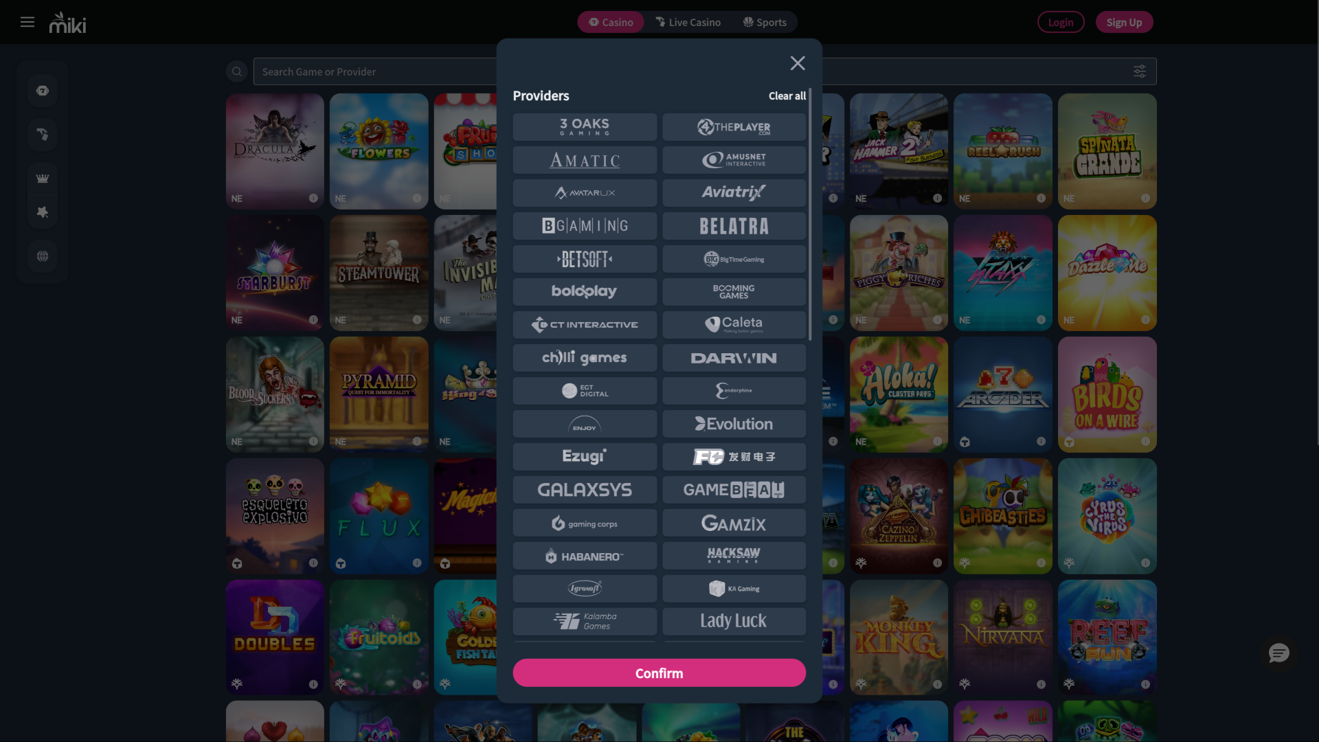 Miki Casino Game Developers