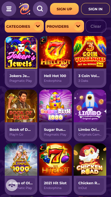 Jeux mobiles de MilkyWay Casino
