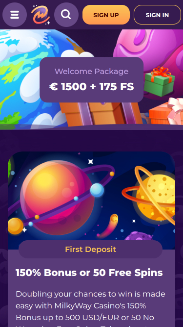 Promotions mobiles du casino MilkyWay