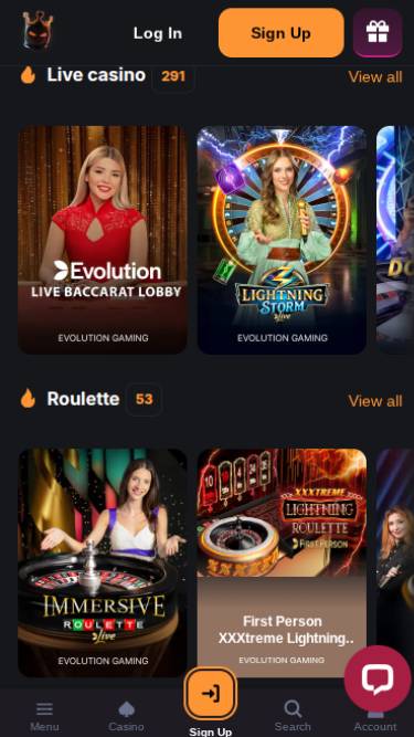 Minebit Casino Croupier en direct Mobile