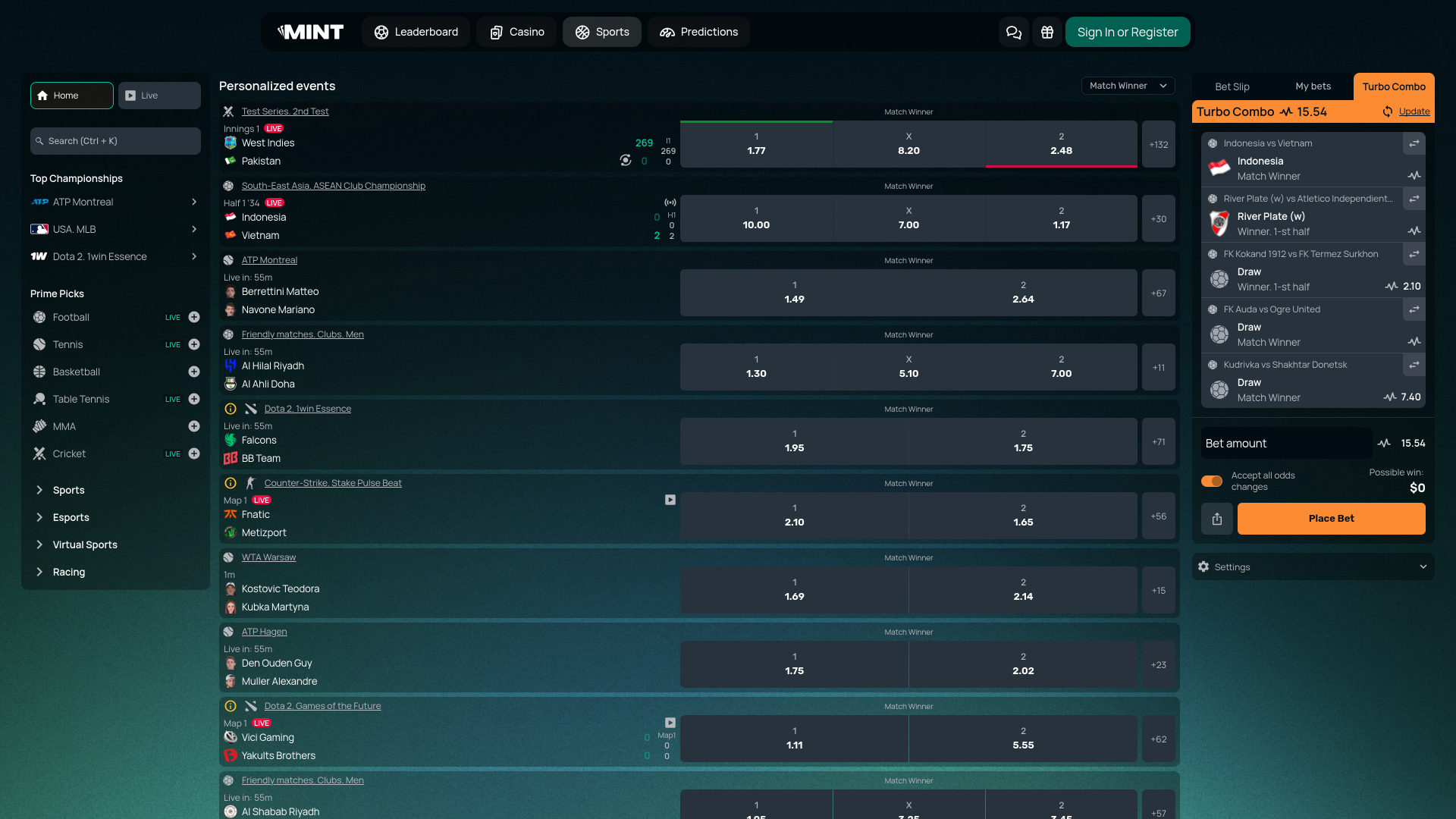 Mint.io Deportes de escritorio