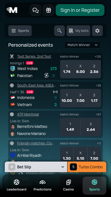 Mint.io Deportes Móviles