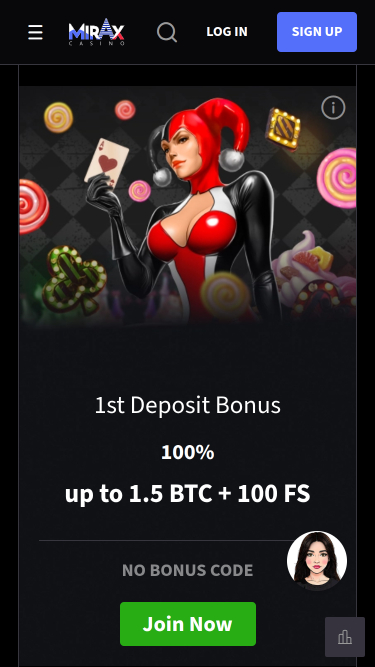 Promotions mobiles du casino Mirax