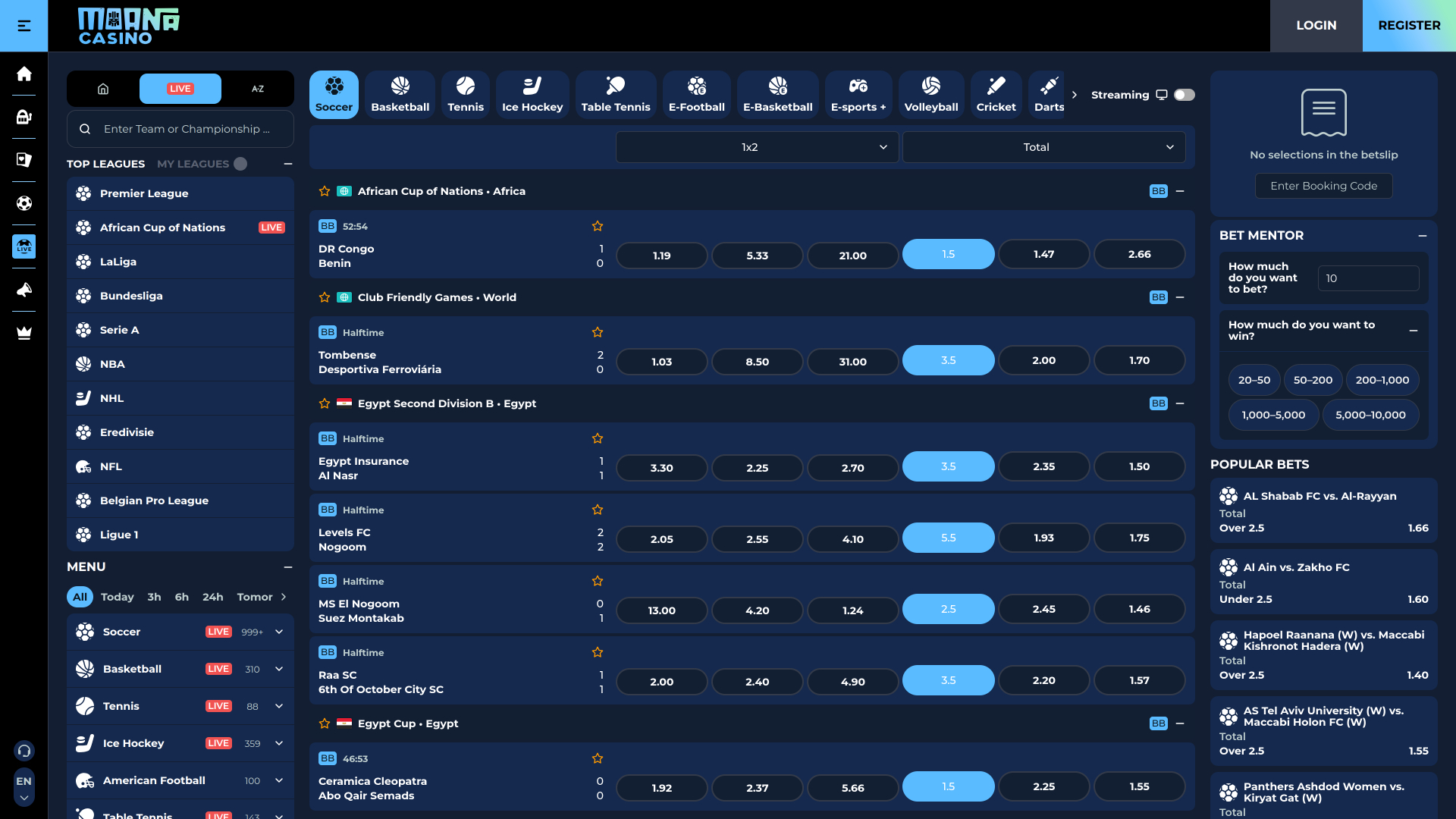 Casino Moana, sports en direct sur ordinateur