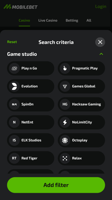 Desenvolvedores de jogos para celular do Mobilebet Casino
