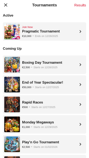 Tornei mobili del casinò MobileSpin