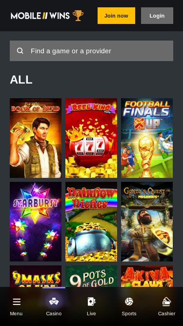 MobileWins Casino Mobile Games