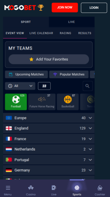 MogoBet Casino Mobile Sportsbook