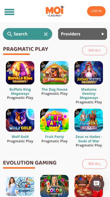 Développeurs de jeux mobiles de Moi Casino