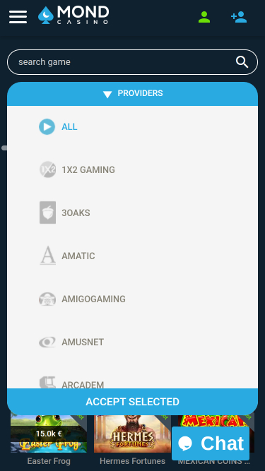 Développeurs du jeu mobile Mond Casino