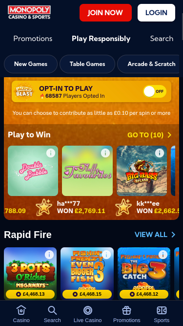 Monopoly Casino Mobile Jackpot