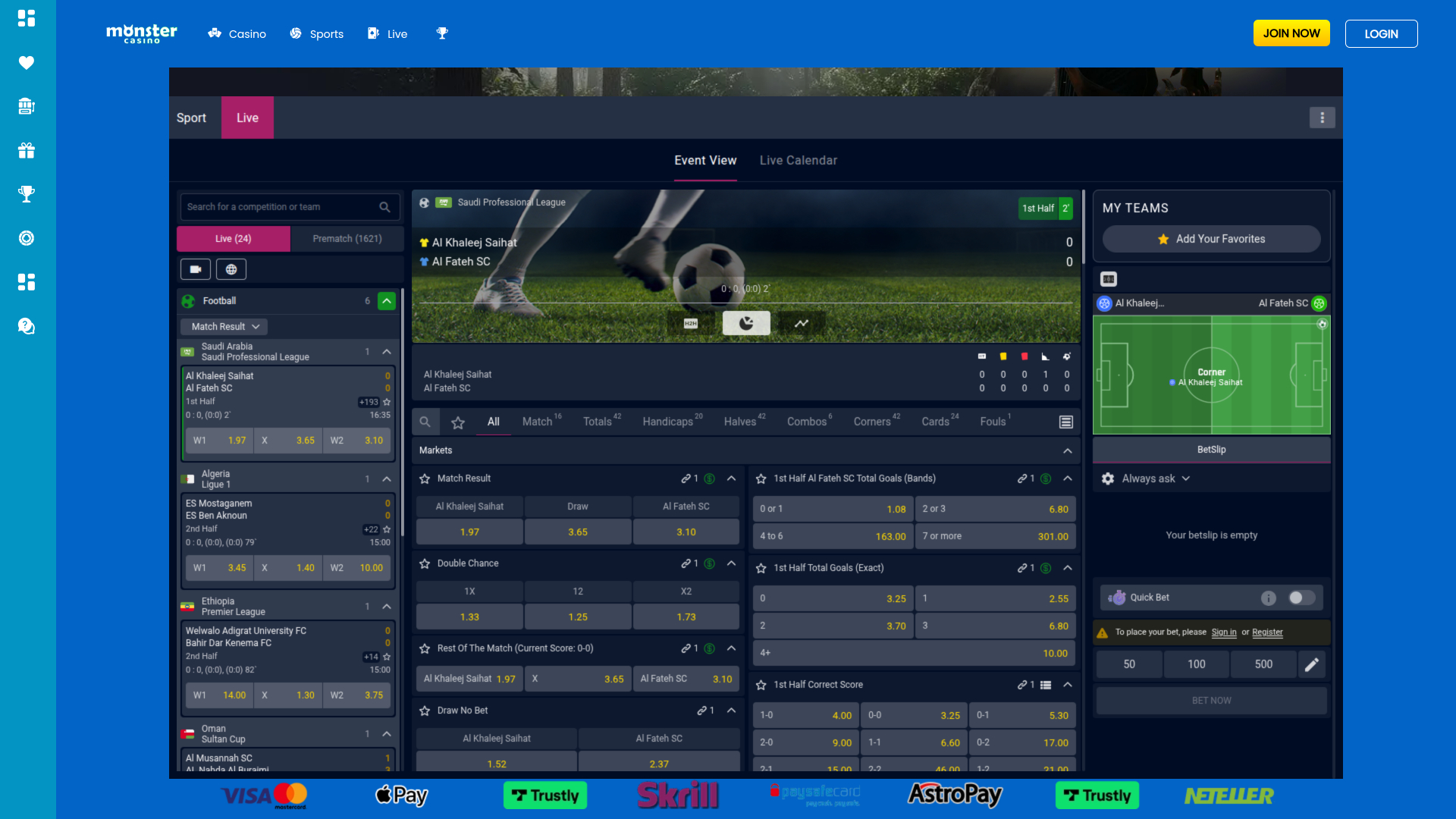 Monster Casino Desktop Live-Sport