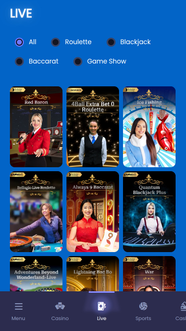 Monster Casino Mobile Live Dealer